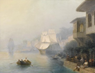 Vista del Bósforo 1878 Romántico ruso Ivan Aivazovsky Pinturas al óleo